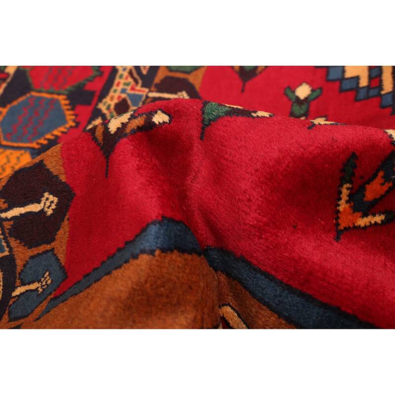 ECARPETGALLERY Hand-knotted Teimani Red Wool Rug - 3'7 x 6'6