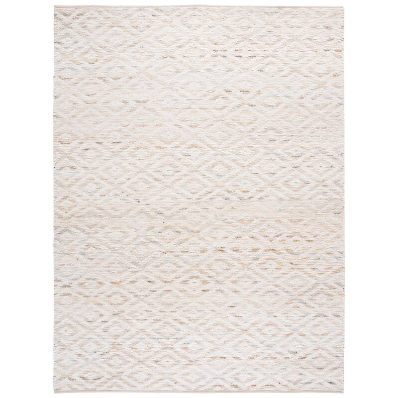 SAFAVIEH Handmade Natura Shaindel Transitional Denim Rug - 9' x 12' - Beige/Ivory