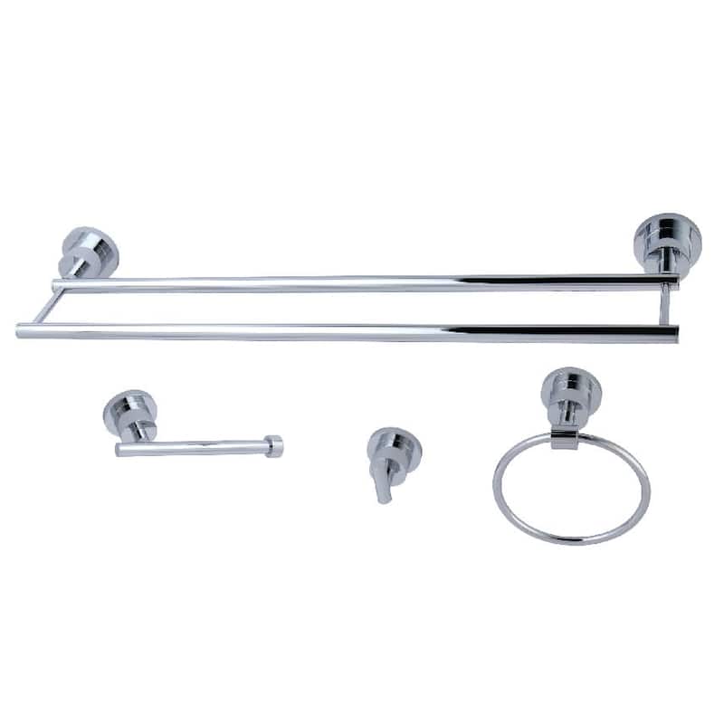 Kingston Brass Concord Bathroom Hardware Set - Includes 24" Towel Bar, - Polished Chrome