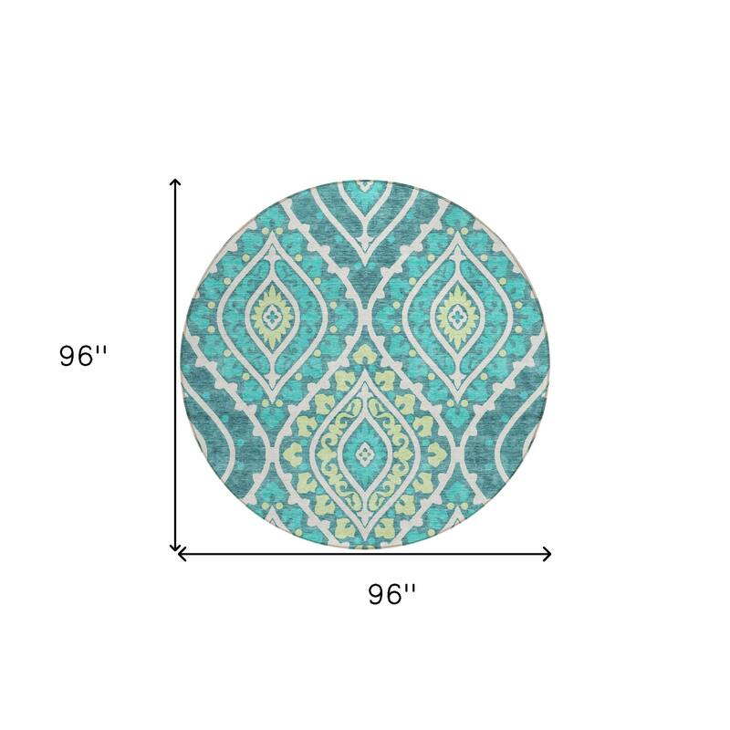 HomeRoots Floral Transitional Rectangle Outdoor Rug