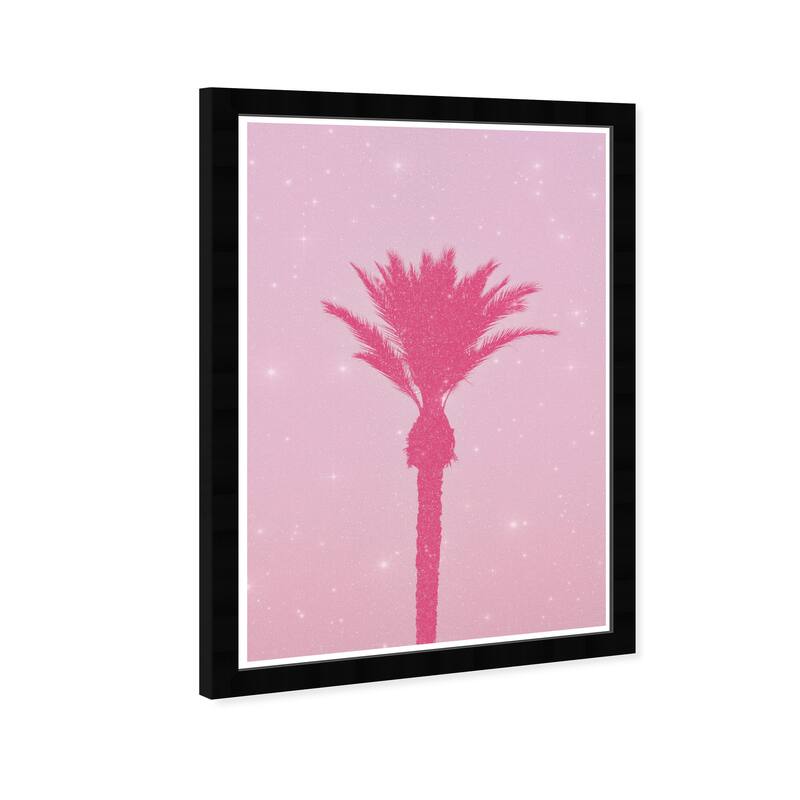 Wynwood Studio Prints Floral and Botanical Pink Palm Tree Pink and Dark