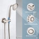 preview thumbnail 14 of 21, Vanityfair Antique Shower Sets, Complete Wall Mounted 9 inch Rain Head with Handheld Shower and Body Jets