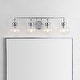 preview thumbnail 21 of 25, Bolha Metal/ Bubbled Glass Vanity Light, Chrome by JONATHAN Y