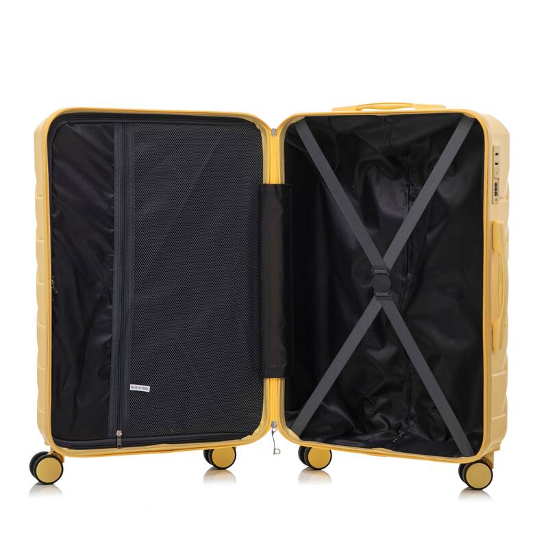 3 Piece (20/24/28 inch) PC Hardside Carry On Luggage Sets with Spinner Wheel and Retractable Handle, for Home Travel Luggage