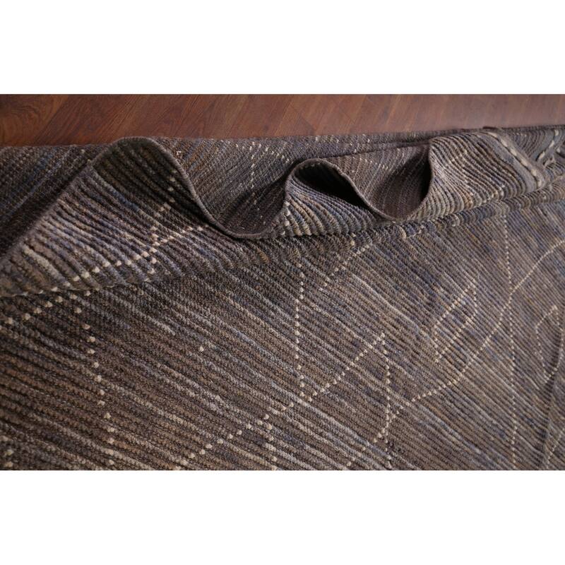 Trellis Moroccan Oriental Area Rug Handmade Wool Carpet - 7'10"x 12'9"