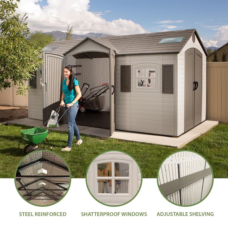 Lifetime 15 Ft. x 8 Ft. Outdoor Storage Shed