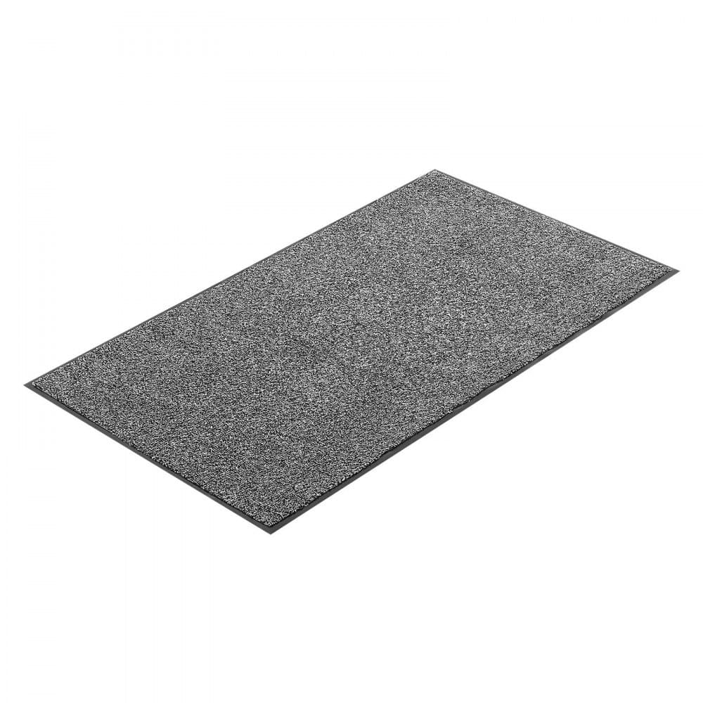 Grey Carpet Floor Mat 5x3 ft with Non-Slip Backing for Home and Commercial Use - 60 x 36 x 0.28 in