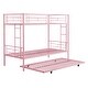 preview thumbnail 8 of 16, Metal Bunk Bed with Trundle, Space-Saving Design