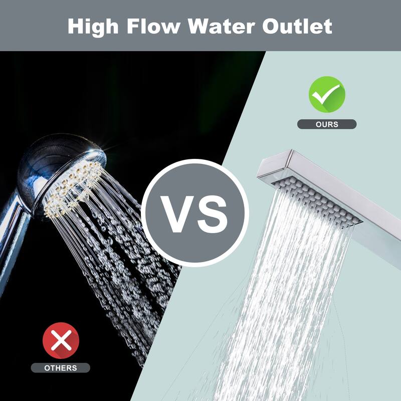 WOWOW Single Handle Freestanding Bathtub Faucet with Handheld Shower