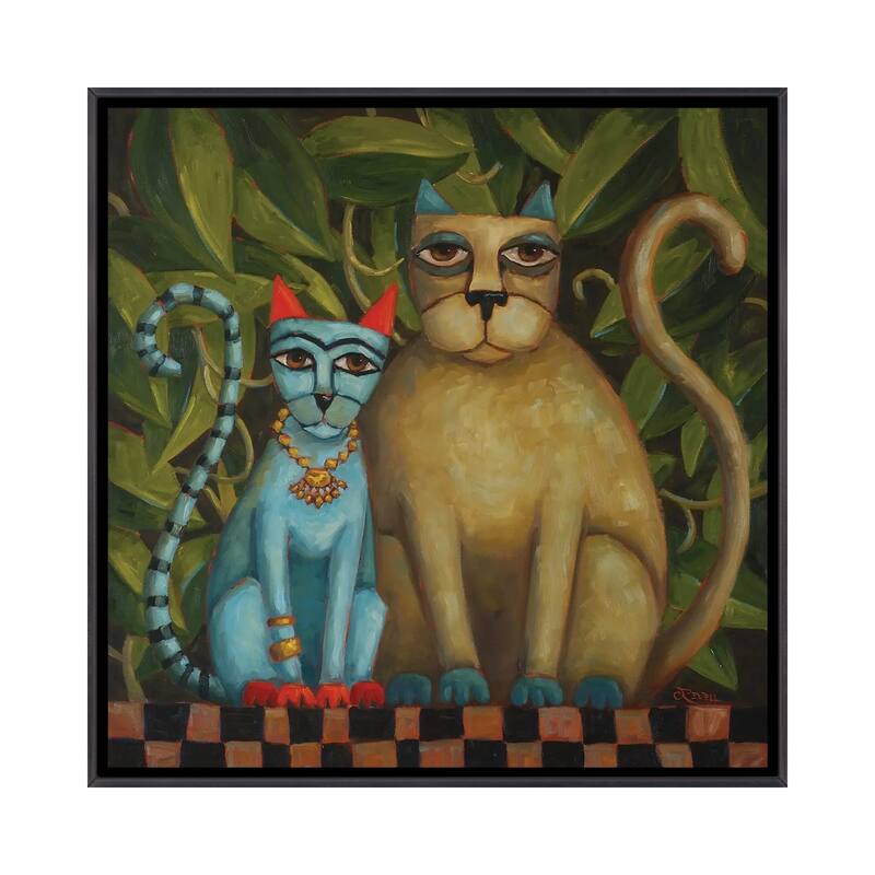 iCanvas "Frida Loves Diego" by Cindy Revell Framed - Ebony - 12x12