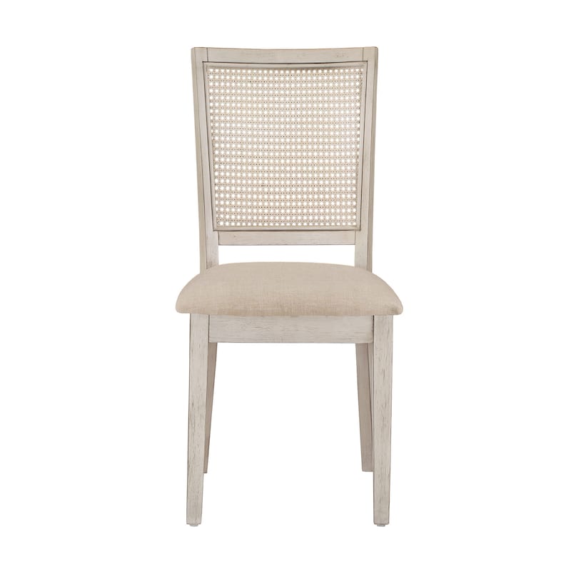 Eleanor Beige Linen Rattan Dining Chairs (Set of 2) by iNSPIRE Q Classic