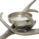 preview thumbnail 4 of 6, Silver Aluminum Traditional Candle Holder - 8 x 8 x 4