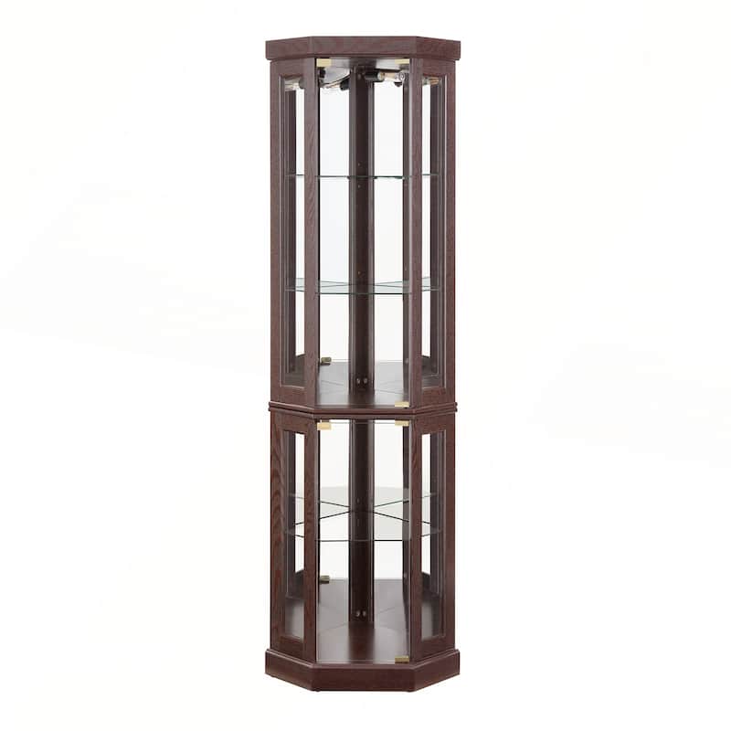 Lighted Corner Curio Cabinet
