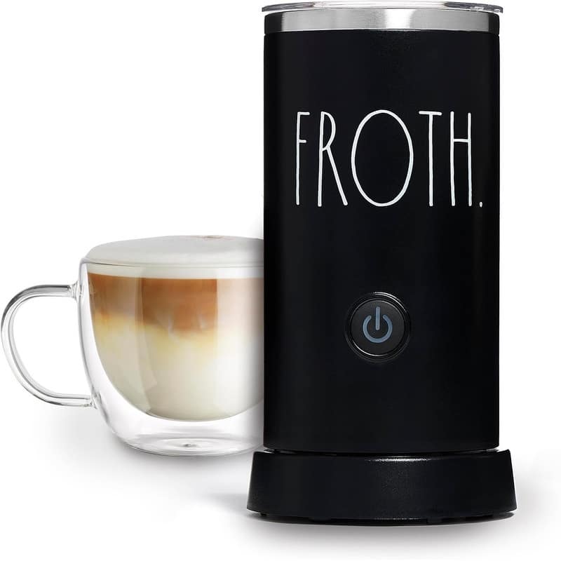 Rae Dunn Electric Milk Frother Steamer -Automatic Milk Steamer and Frother, Hot and Cold Foam Maker- 550 Watt