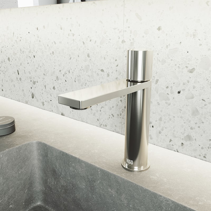 VIGO Halsey 8" H Single Handle Single Hole Bathroom Faucet