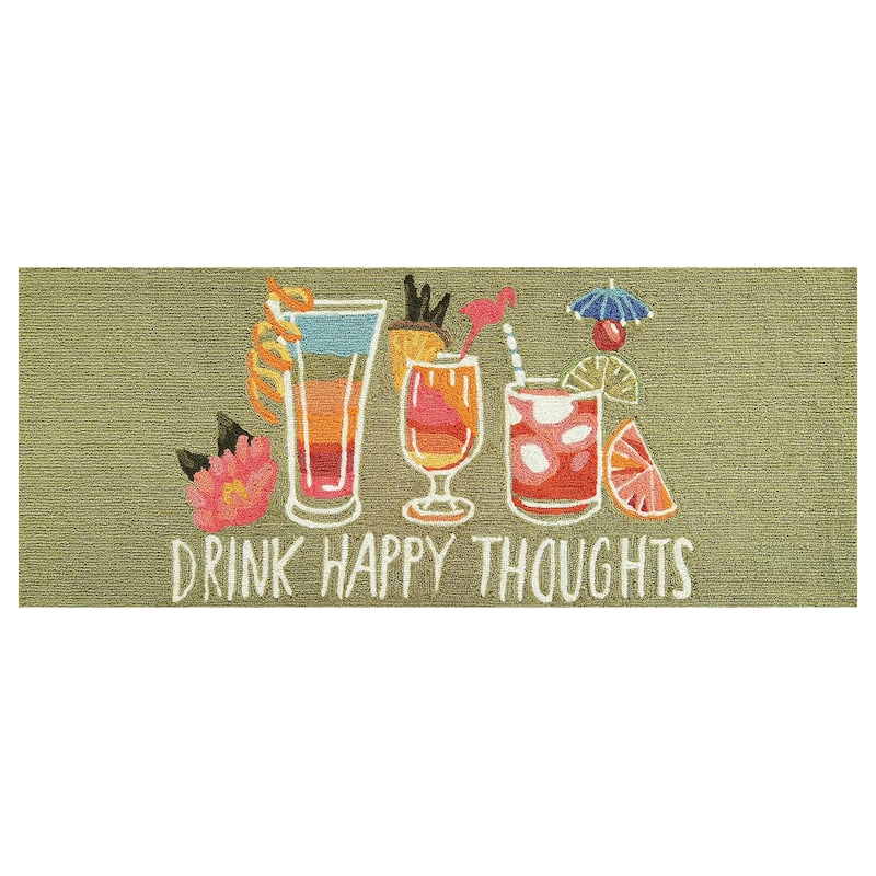 Liora Manne Frontporch Happy Drinks Indoor/Outdoor Rug