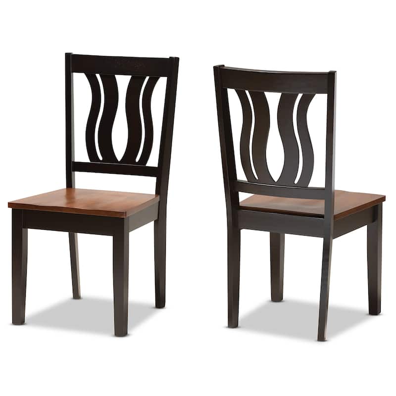 Fenton Mid-Century Modern 2-Piece Dining Chair Set