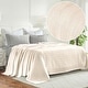 preview thumbnail 2 of 8, Superior Clara Cotton Textured Striped Lightweight Woven Blanket