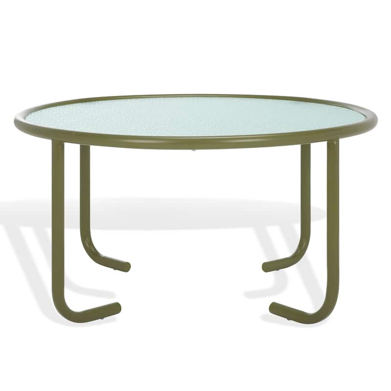SAFAVIEH COUTURE Zuzana Glass Top Coffee Table - 31"W x 31"D x 31"H