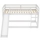 preview thumbnail 4 of 29, Low Bunk Beds with Ladder,Twin over Twin Bunk Bed with Convertible Slide and Ladder