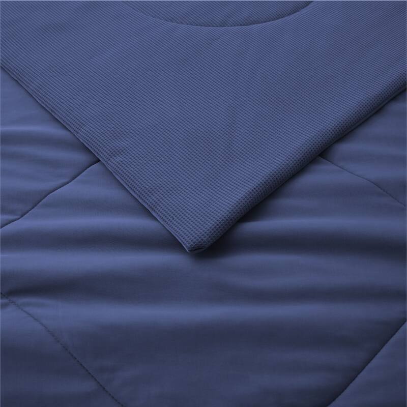 Lightweight Breathable Cooling Waffle Reversible Summer Blanket, Dual-side Cool Touch Comforter