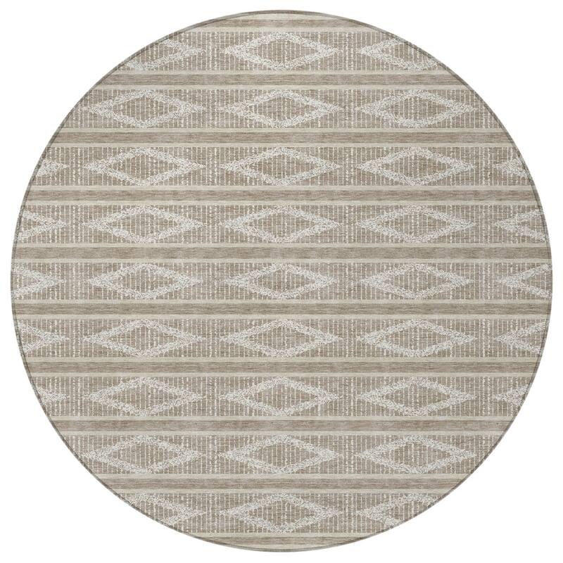 HomeRoots Geometric Transitional Rectangle Outdoor Rug
