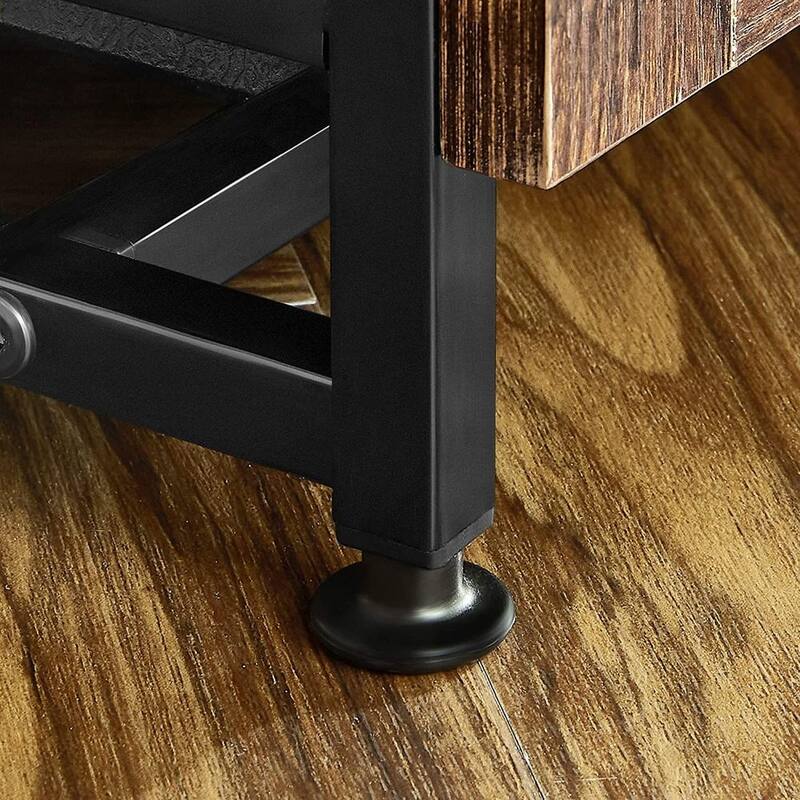 Rustic Brown Wooden Dog Crate End Table with Removable Tray and 2 Doors Ideal for Indoor Pet
