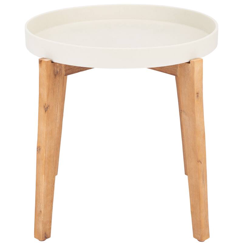 SAFAVIEH Outdoor Estefany Removable Tray Top Side Table - 24Wx24Dx20H