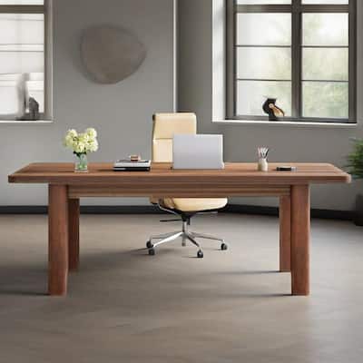 63" Wide Executive Office Desk with Thick MDF Top Large Table for Computer and Writing Tasks