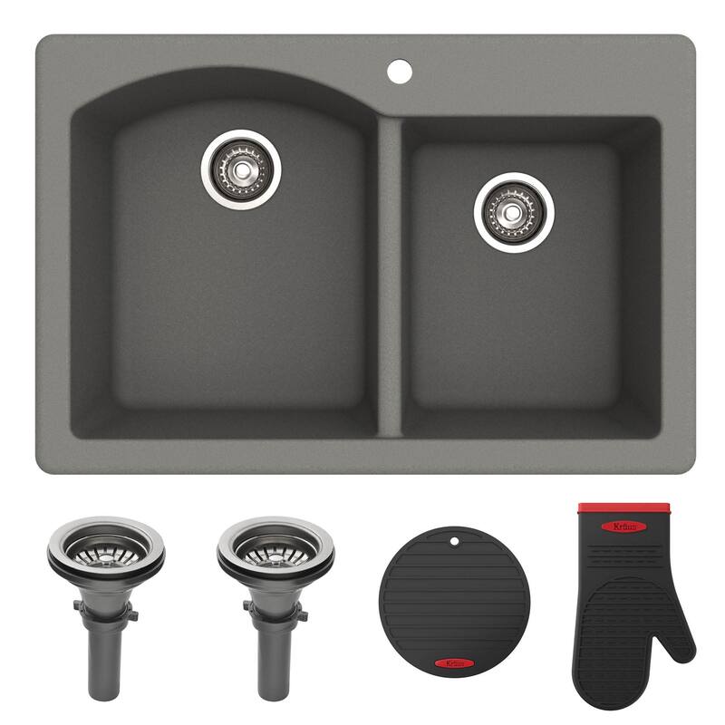 Kraus Forteza� 33" Composite Granite Kitchen Sink for Undermount or