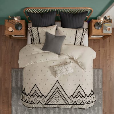 INK+IVY Marta Flax and Cotton Blended Duvet Cover Set