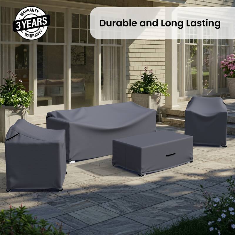 Forever Patio Outdoor Metal Sofa Seating Group 5-piece Furniture Cover - 32 x 73 x 26