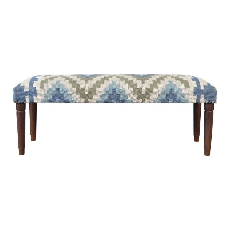 Sevita Salem Southwestern Upholstered Accent Bench Indoor Entryway Bench - 47" L x 16" W x 18" H