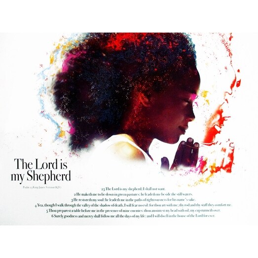 Shop The Lord Is My Shepherd Poster Children 18x24 Multi Color