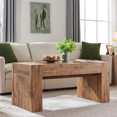Modern Coffee Table, Wooden Living Room Table w/ Hidden Storage Drawer