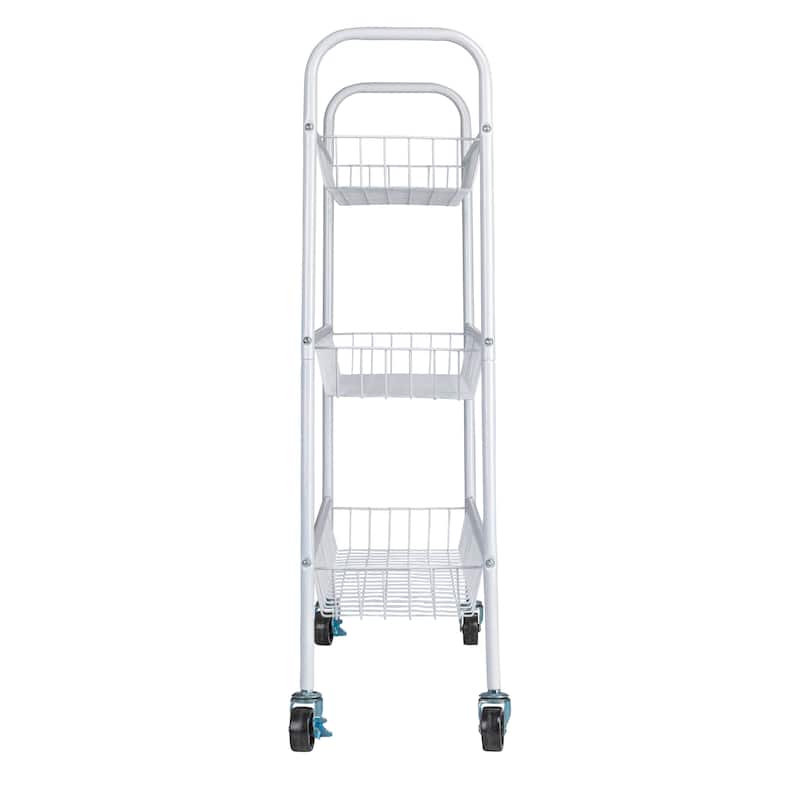 Household Essentials 3-Tier Slim Storage Cart - 26.0"L x 9.0"W x 33.0"H