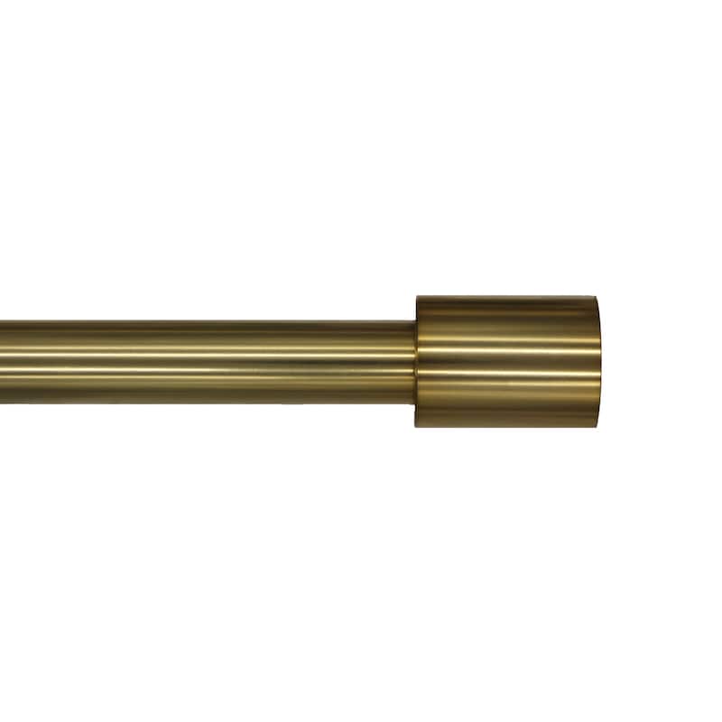 Linen Avenue Cylinder Single and Double Window Curtain Rod Set