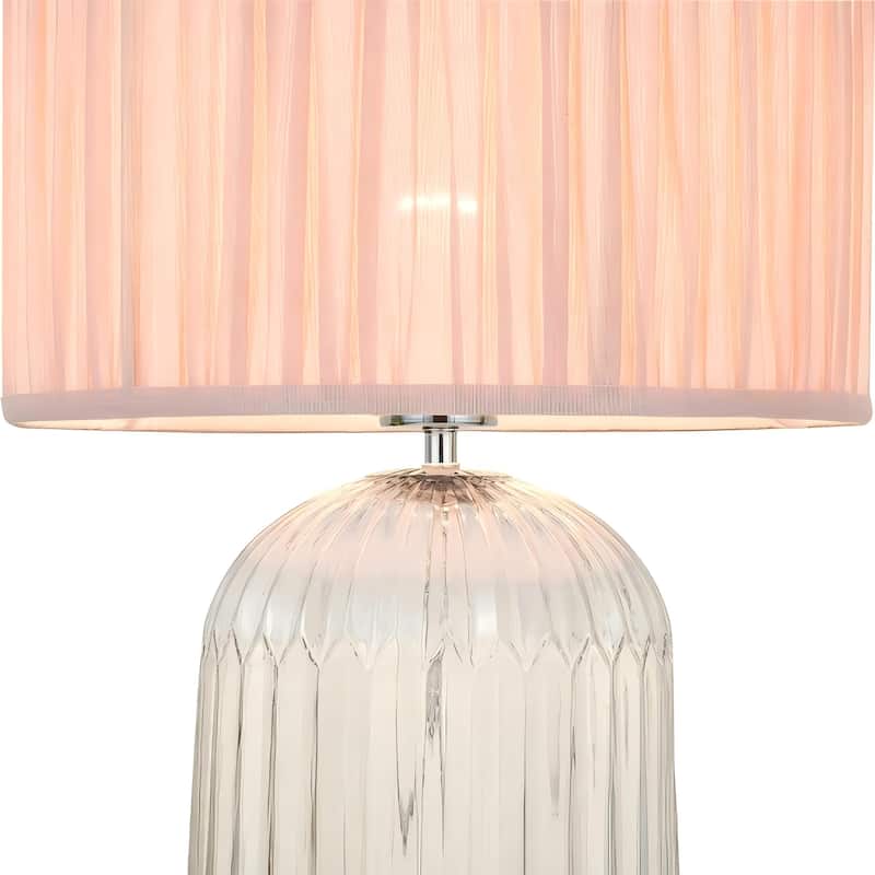 Bedroom Table Lamp Romantic Warm Solid Wood Eye Protection Desk Bedside Lamp LED Table Lamp Gold - Clear and Pink 110-120V