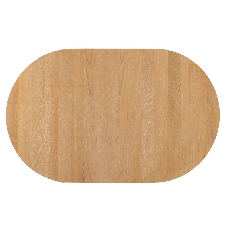 5-Piece Extendable Dining Table Set with 15.7" Leaf and 4 Upholstered Chairs