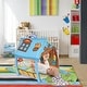 preview thumbnail 1 of 10, Baby Activity Play Mat, Infant Indoor Playmat with Toys, Floor Mat for 3, 6, 9, 12, 18 Months, Newborn, Toddlers Blue