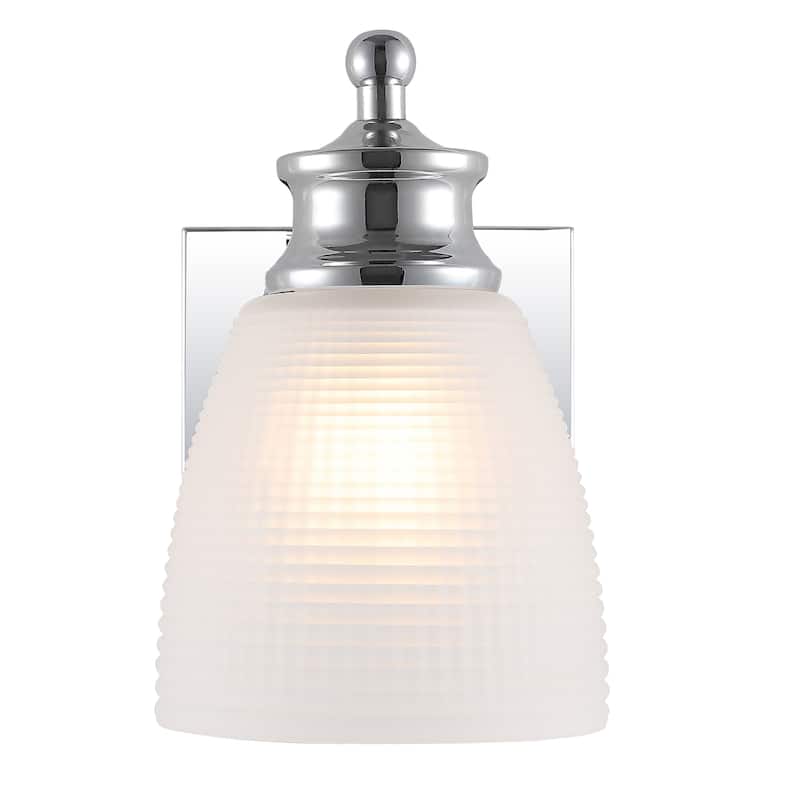 Fairfax Metal/Glass Contemporary Modern LED Vanity Light, by JONATHAN Y