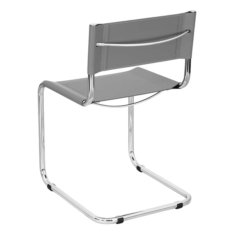 Breuer Chair Company Mart Stam Cantilever Side Chair w/ Chrome Frame (Various Bonded Leather Colors)
