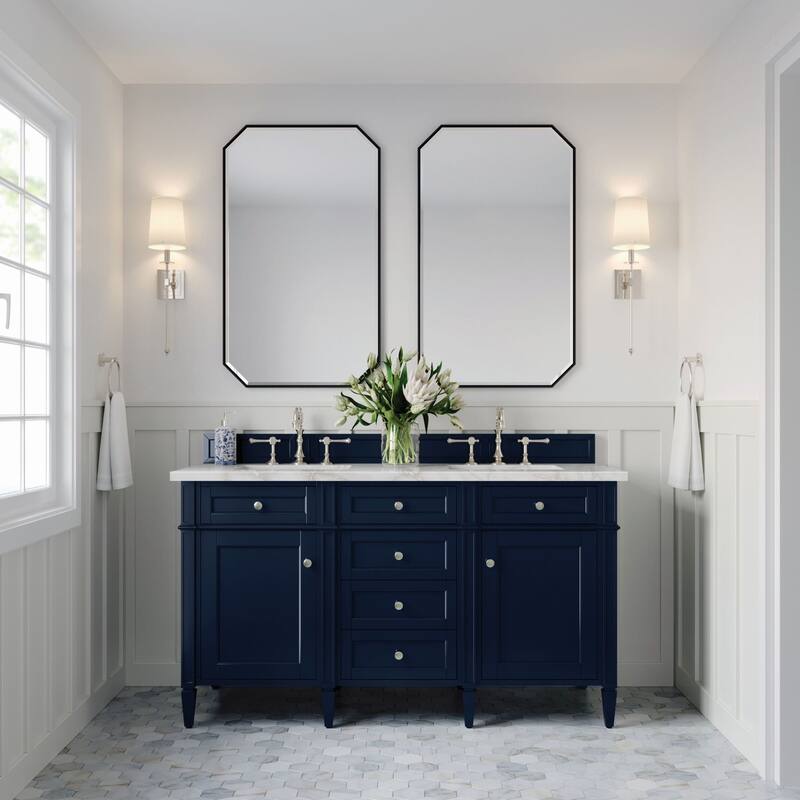James Martin Vanities 650-V60D-3VSL Brittany 60" Double Basin Poplar