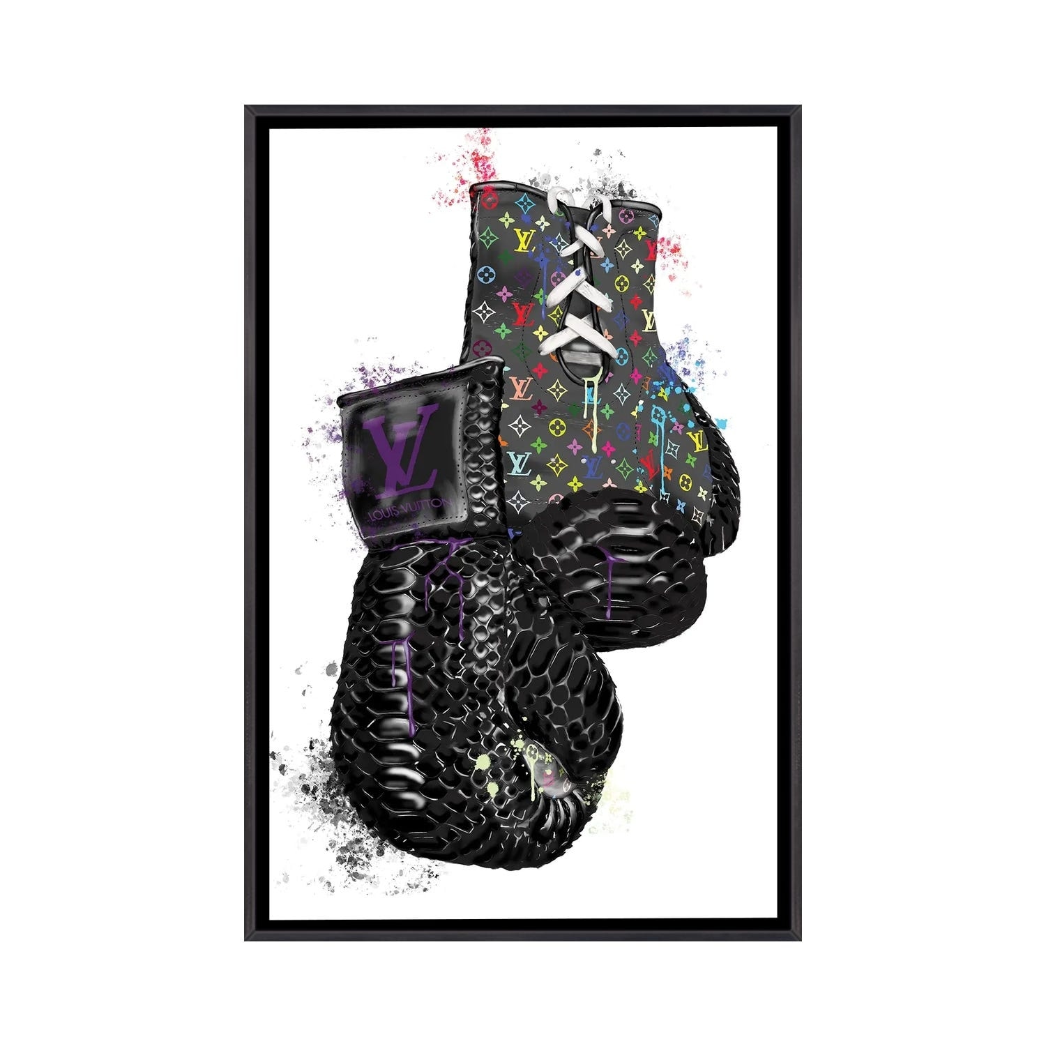 iCanvas LV Boxing Gloves by Elias Mikael Framed Canvas Print - Bed Bath &  Beyond - 36621819