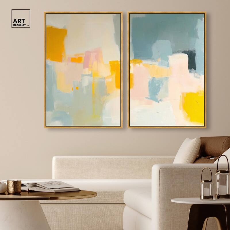 Ocean of Suns I Canvas Set of 2 by Art Remedy