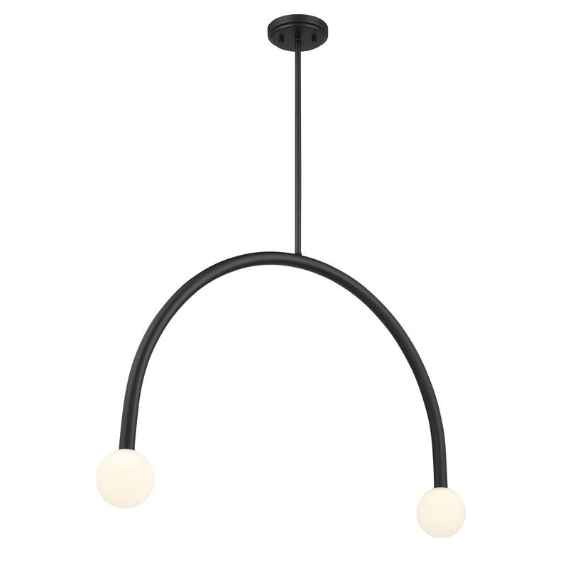 Bellevue SHCH92227 2 Light 34" Wide Linear Chandelier with Opal Glass