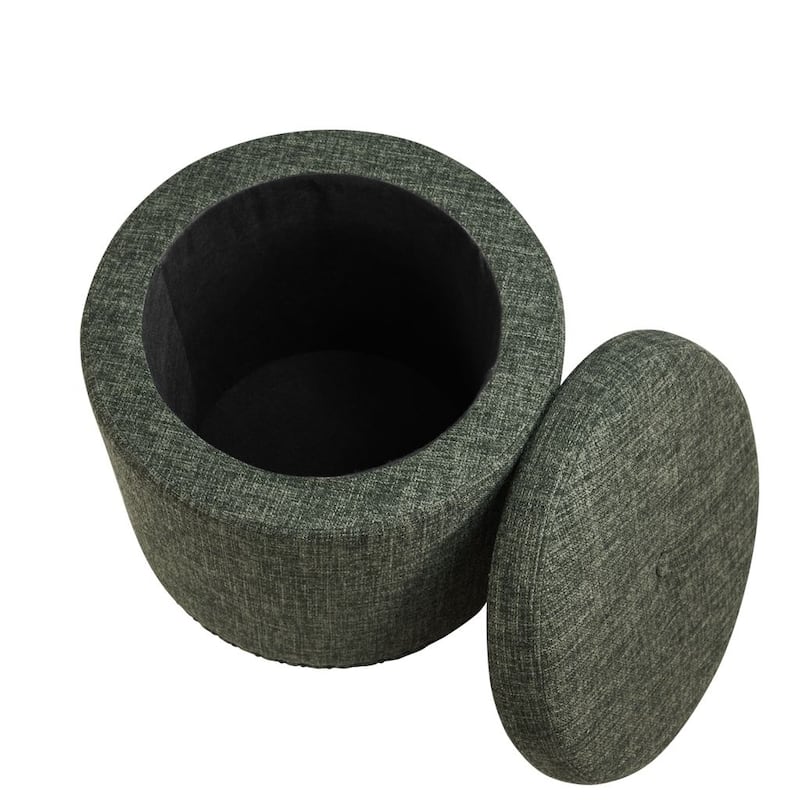 HomePop Storage Ottoman with Nailheads