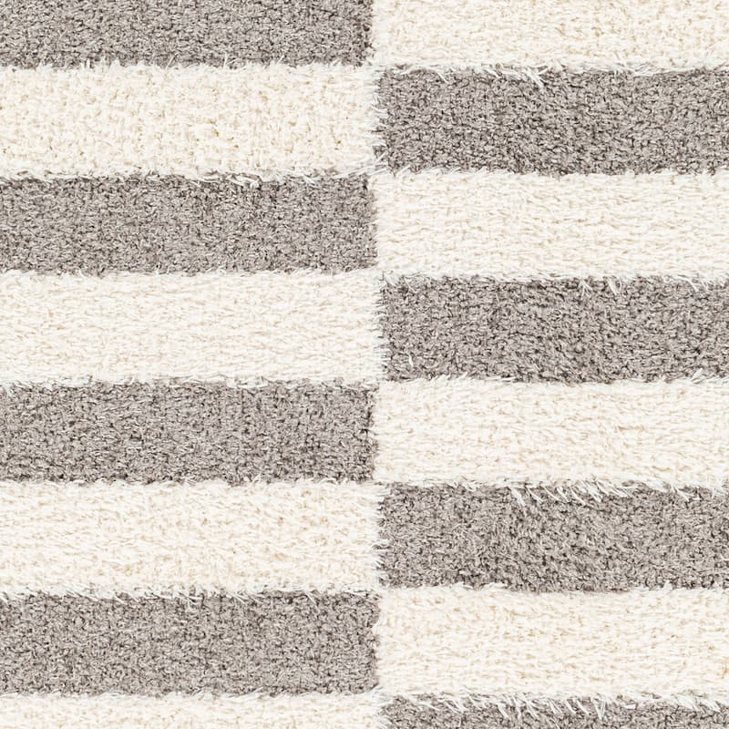 Livabliss Rodos Modern Striped Plush Area Rug
