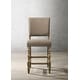 preview thumbnail 3 of 8, Roundhill Furniture Birmingham Script Printed Driftwood Finish Counter Height Dining Chair with Nail head, Set of 2