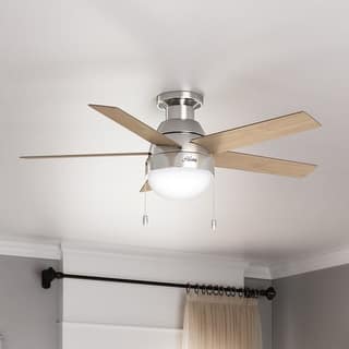 Hunter 46" Anslee Low Profile Ceiling Fan with LED Light Kit and Pull Chain